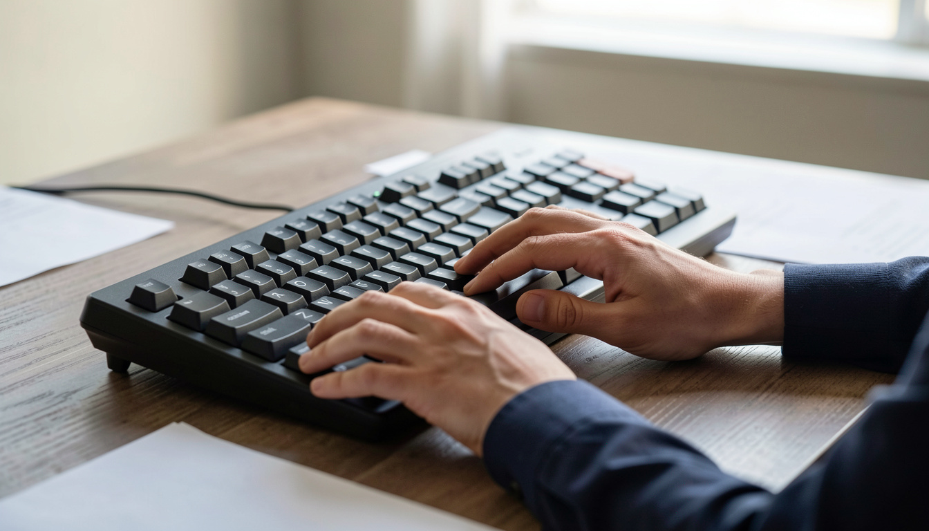 Learn to type accurately